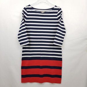 Banana Republic Women Knit Dress Cotton Striped